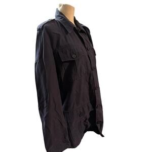 Diesel Navy Blue Military Utility Jacket Button Front Field  Size Large